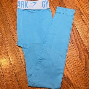 GymShark leggings in a gorgeous blue worn ONCE!!